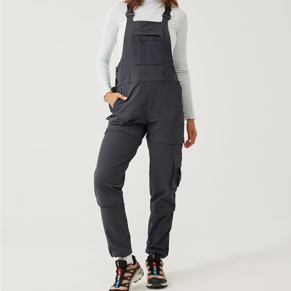 NWT Outdoor Voices - RecTrek Zip-Off Overall - Gray/Space - STILL IN PACKAGE